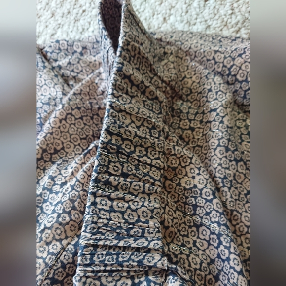 Maison 123 Button-Down Black Tan Ditsy Floral long Skirt size F 38/ US 8 - Picture 12 of 12